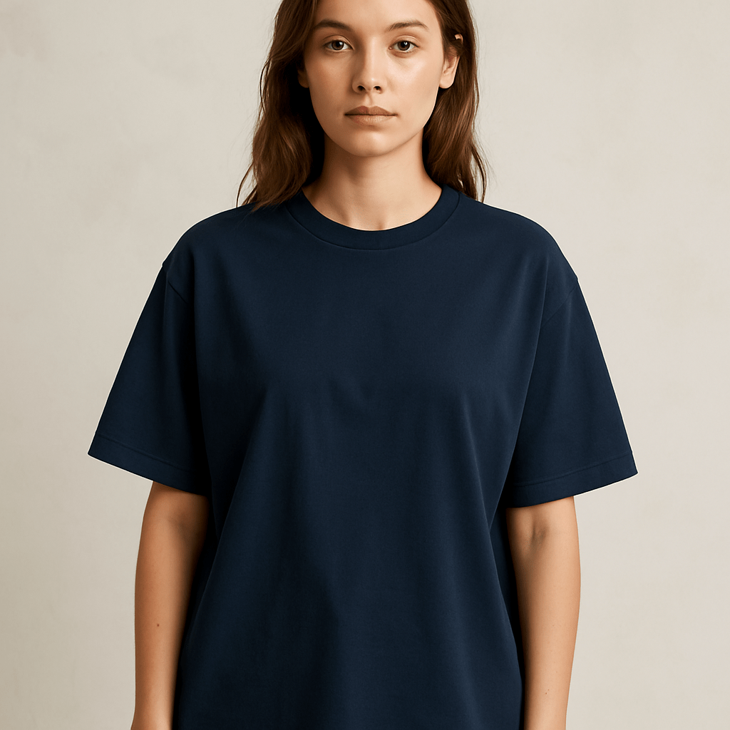 Oversized Tee - Navy Blue - BIGDRIP