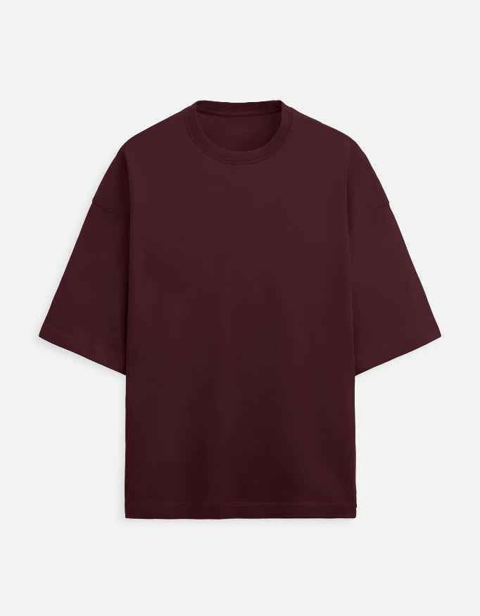 Oversized Tee - Maroon - BIGDRIP