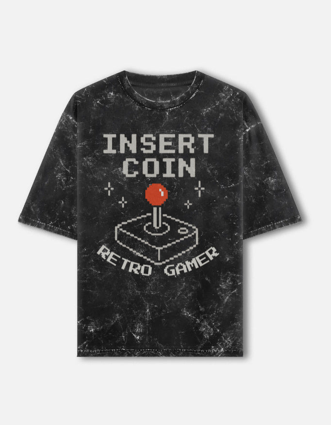 Retro Gamer Acid Washed Tee - BIGDRIP