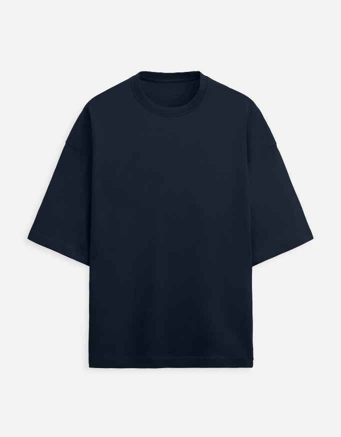 Oversized Tee - Navy Blue - BIGDRIP