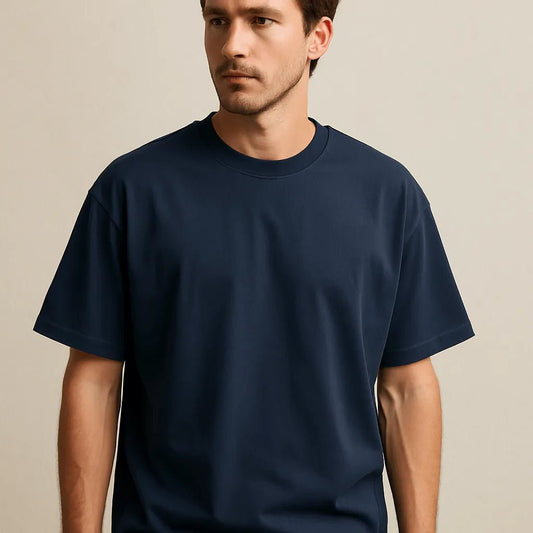 Oversized Tee - Navy Blue - BIGDRIP