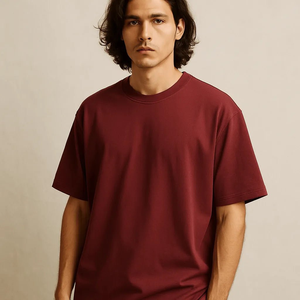 Oversized Tee - Maroon - BIGDRIP