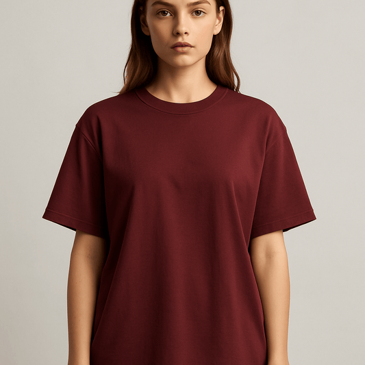 Oversized Tee - Maroon - BIGDRIP