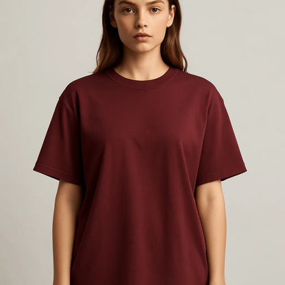 Oversized Tee - Maroon - BIGDRIP