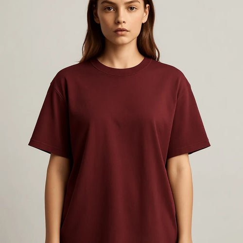 Oversized Tee - Maroon - BIGDRIP