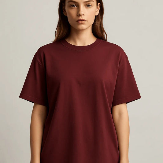 Oversized Tee - Maroon - BIGDRIP