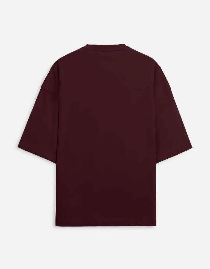 Oversized Tee - Maroon - BIGDRIP