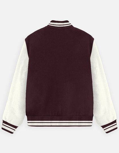 BIGDRIP Varsity Jacket - Maroon - BIGDRIP