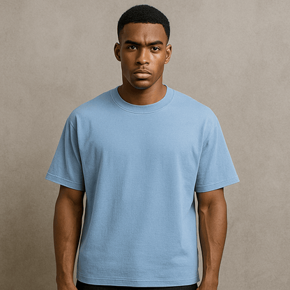 Oversized Tee - Baby Blue - BIGDRIP