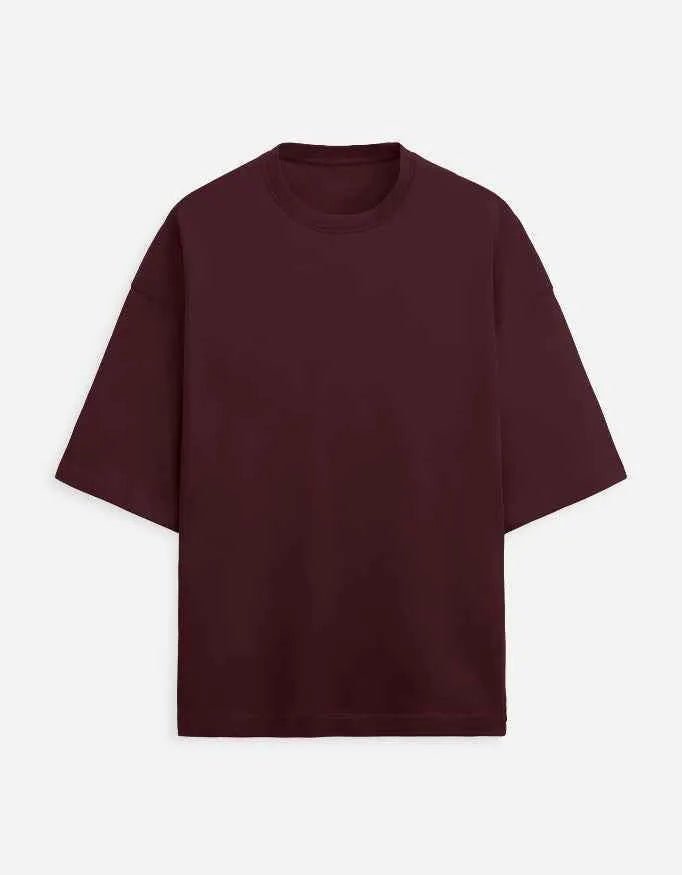 Oversized Tee - Maroon - BIGDRIP