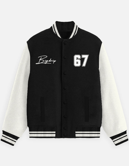 BIGDRIP Varsity Jacket - Black - BIGDRIP