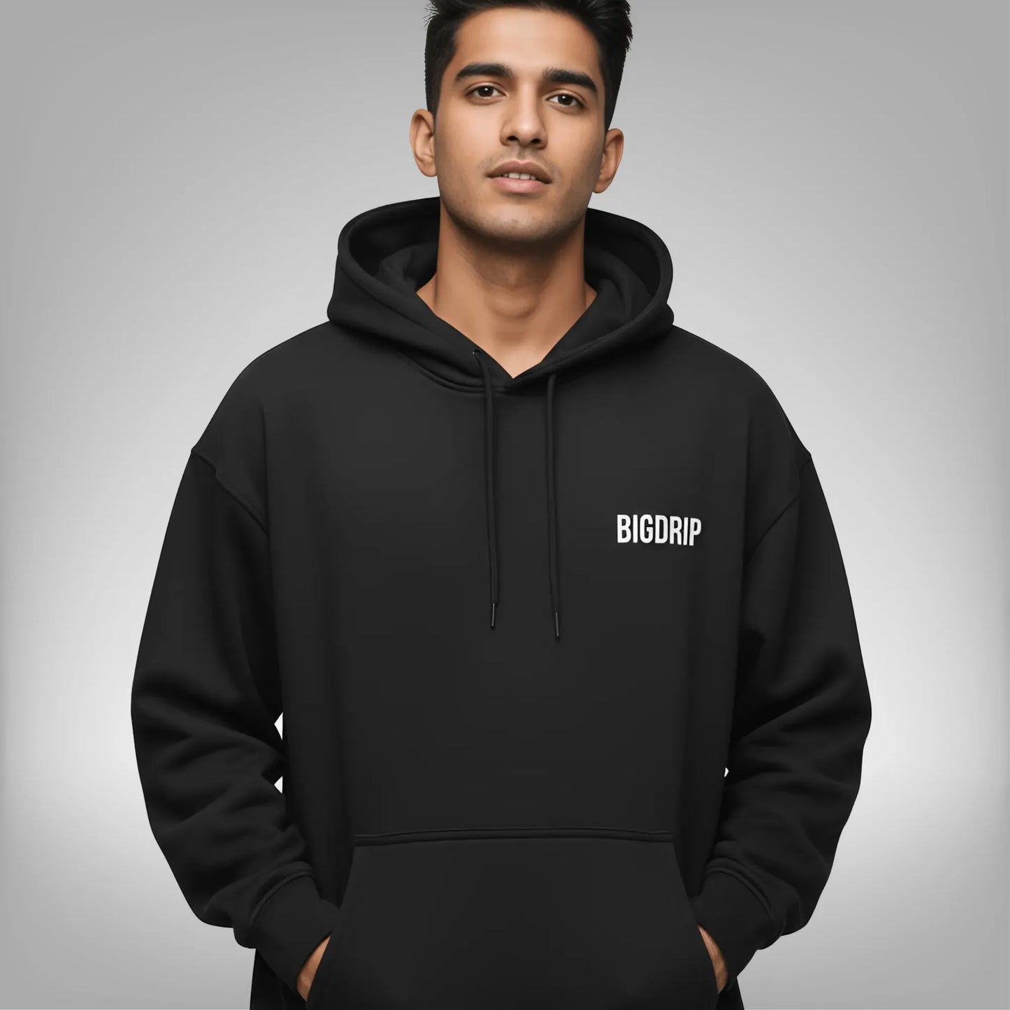 Essential Hoodie - Black - BIGDRIP