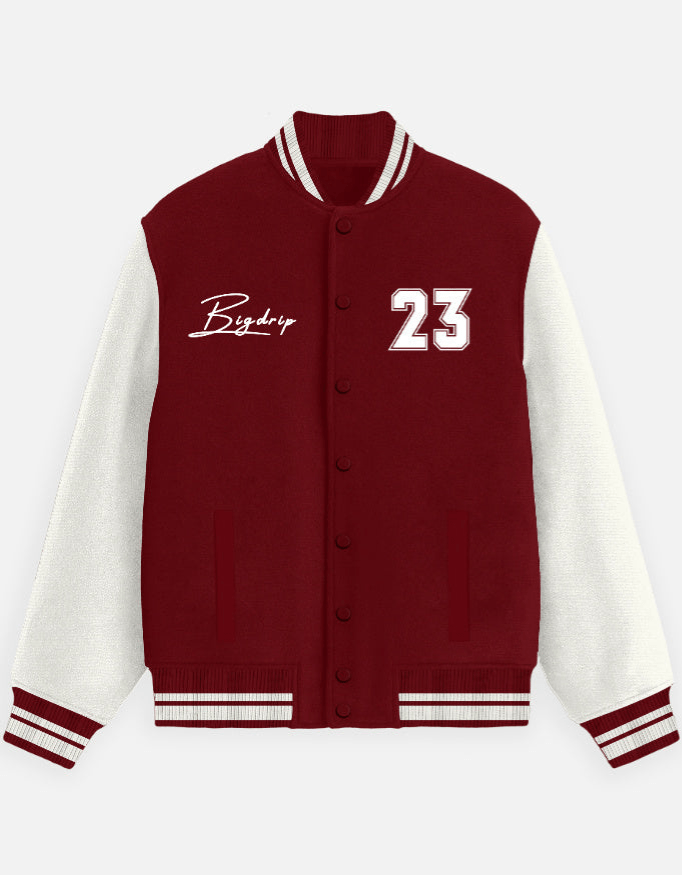 BIGDRIP Varsity Jacket - Red - BIGDRIP