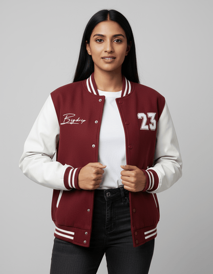 BIGDRIP Varsity Jacket - Red - BIGDRIP