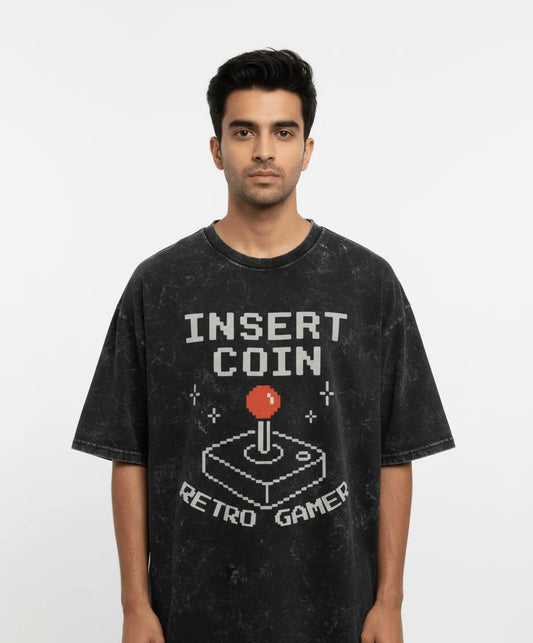 Retro Gamer Acid Washed Tee - BIGDRIP